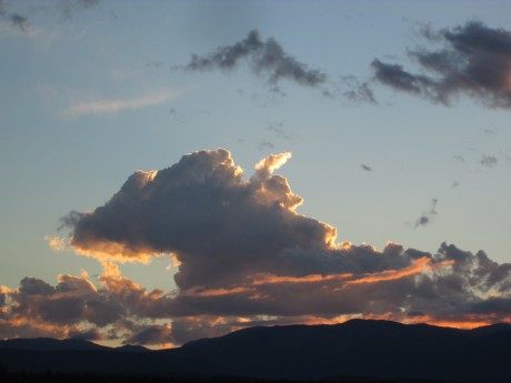 Mystical Cloud, Cranbrook, British Columbia, 2013, Inkjet Print on Hahnemule Fine Art Paper, 20 x 24 inches, edition of 9.   This seemed like an animal head to me.  I pulled over on the highway to capture this image before it disappeared.